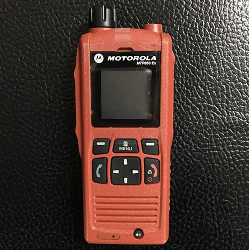 Detail shot of the ATEX certified Motorola MTP850EX hazardous location digital radio