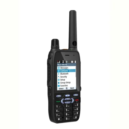 Detail shot of the Motorola MXP600 TETRA UHF handheld radio