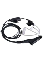 Front view of the NNTN8459 dual-wire PTT in-ear headset for DP and XPR radios