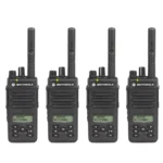 Front view of the Motorola XiR P6620i DP2600 DMR two way radio, IPX5 water rating