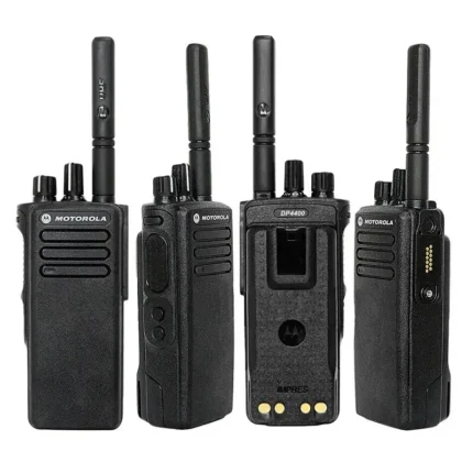 Detail shot of the Motorola XIR P8600 digital two way radio handheld