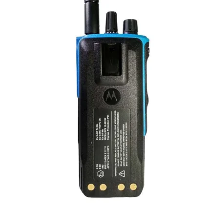 Detail shot of the Motorola XIR P8668EX explosion-proof digital handheld radio