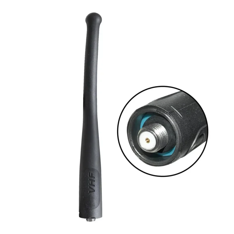 Front view of the PMAD4069 GPS VHF antenna for APX and XPR walkie talkies