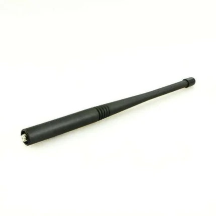 Detail shot of the wideband VHF whip antenna for Motorola portable radios