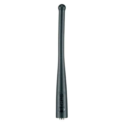 Detail shot of the Motorola PMAE4018 UHF GPS folded monopole radio antenna