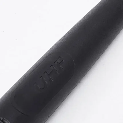 Detail shot of the Motorola PMAE4022 UHF two-way radio antenna