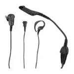 Detail shot of the PMLN5097 covert three-wire earpiece kit for MOTOTRBO radios