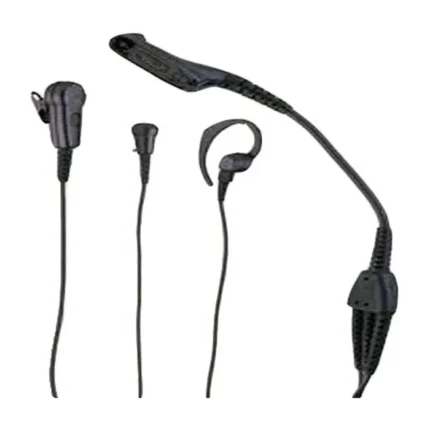 Detail shot of the PMLN5097 covert three-wire earpiece kit for MOTOTRBO radios