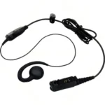 Front view of the PMLN5727 earpiece with inline microphone and PTT for Motorola radios