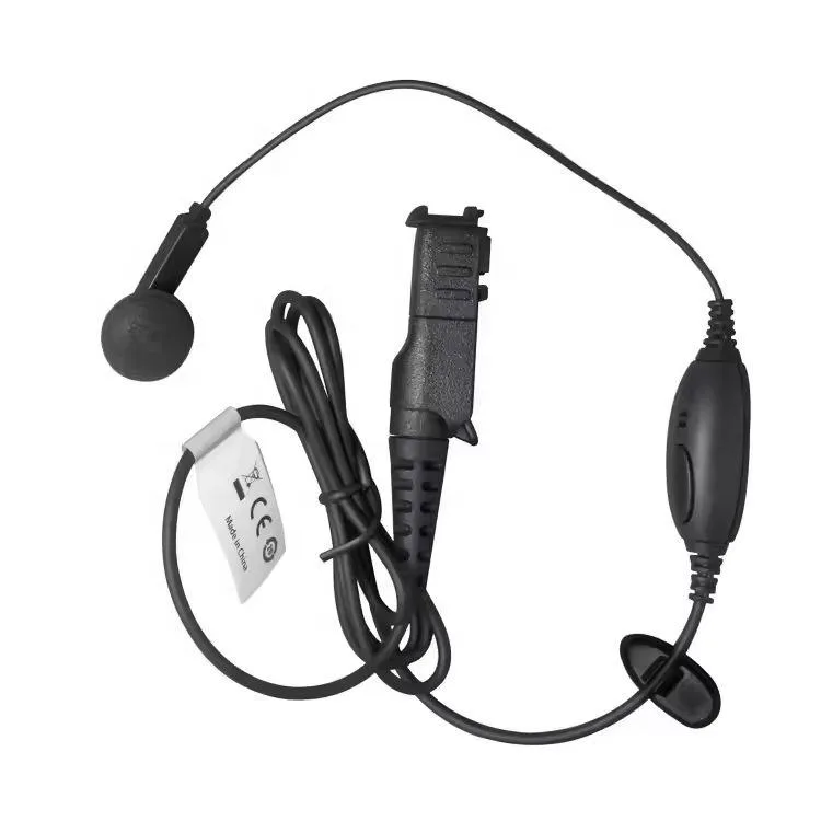 Tw Motorola Pmln5733 Earpieces Headsets Front view of the Motorola PMLN5733 remote speaker microphone for DP series radios
