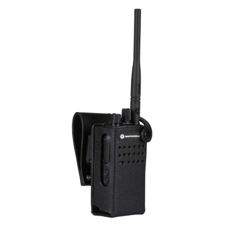 Detail shot of the Hard leather carry case for XPR7350 and DGP series radios