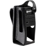 Front view of the Motorola PMLN5863 hard leather radio carry case 3-inch