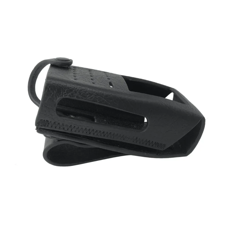 Detail shot of the Motorola PMLN5863 hard leather radio carry case 3-inch