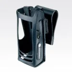 Detail shot of the Motorola PMLN5865 leather radio case with swivel loop