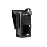Side profile of the Motorola PMLN5865 leather radio case with swivel loop