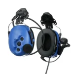 Side profile of the PMLN6089 ATEX tactical headset with boom microphone, IPX-7 build