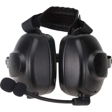 Front view of the Motorola PMLN7468 heavy duty behind-the-head headset
