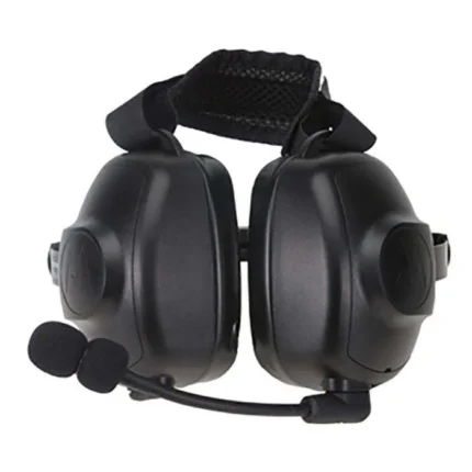 Detail shot of the Motorola PMLN7468 heavy duty behind-the-head headset