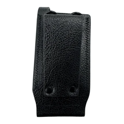 Detail shot of the Motorola PMLN8301 leather protective case for R7 radio