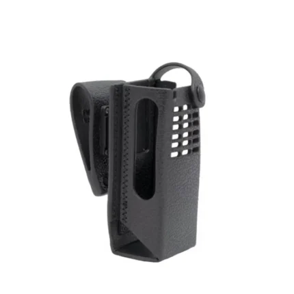 Detail shot of the PMLN8302A leather carry case for Motorola R7 series radios