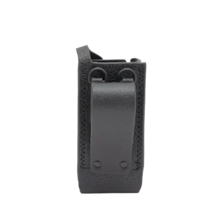 Detail shot of the Protective leather case for R7 series walkie-talkie radios
