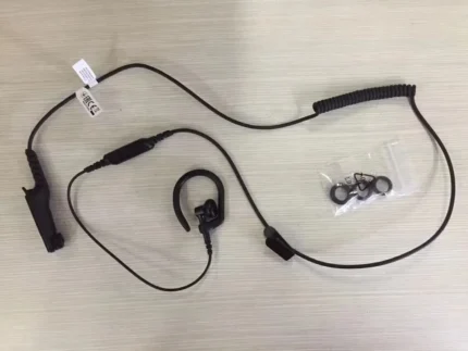 Detail shot of the PMLN8341 single-wire acoustic tube headset for R7 radios