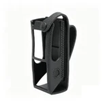 Front view of the Motorola PMLN8662 hard leather case for R5 radio