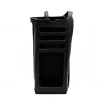 Close-up of the Motorola PMLN8662 hard leather case for R5 radio