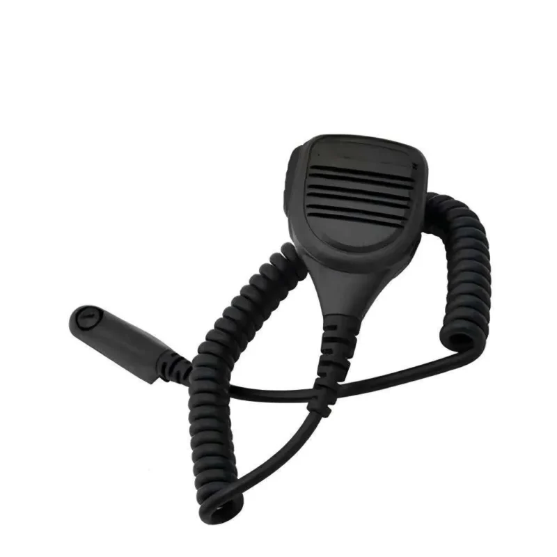 Front view of the Motorola PMMN4021 remote speaker microphone for GP series radios