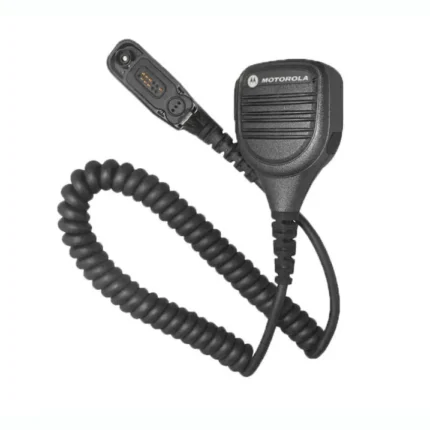 Front view of the PMMN4024 handheld speaker microphone for Motorola radios