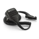 PMMN4024 handheld speaker microphone for Motorola radios held in hand