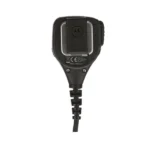 Close-up of the PMMN4024 handheld speaker microphone for Motorola radios