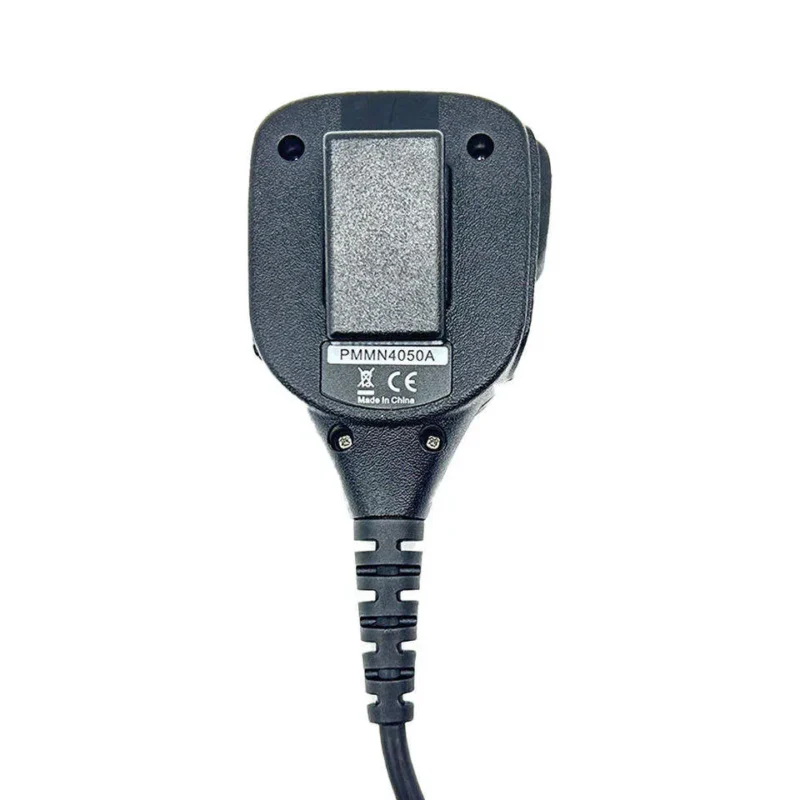 Detail shot of the PMMN4050A noise-cancelling speaker mic for Motorola radios