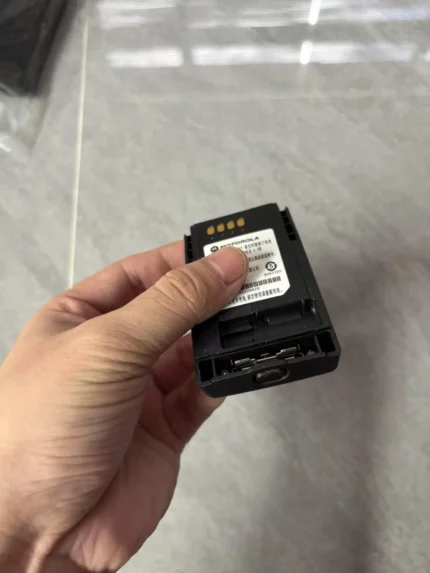 Detail shot of the 1850mAh PMNN4351BC Li-ion battery for Motorola MTP850 TETRA radios