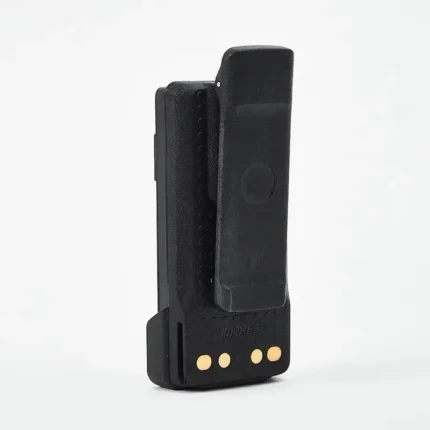 Detail shot of the PMNN4488 lithium-ion battery for Motorola XPR radios