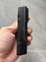 Side profile of the Motorola PMNN4490 intrinsically safe two-way radio battery