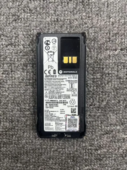 Detail shot of the Li-polymer battery pack for Motorola R7 two-way radios