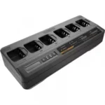 Detail shot of the PMPN4296 multi-unit desktop charger for Motorola DP4000 batteries