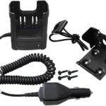 Front view of the Motorola RLN4883 travel car charger for HT and GP radios