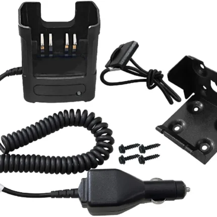 Front view of the Motorola RLN4883 travel car charger for HT and GP radios