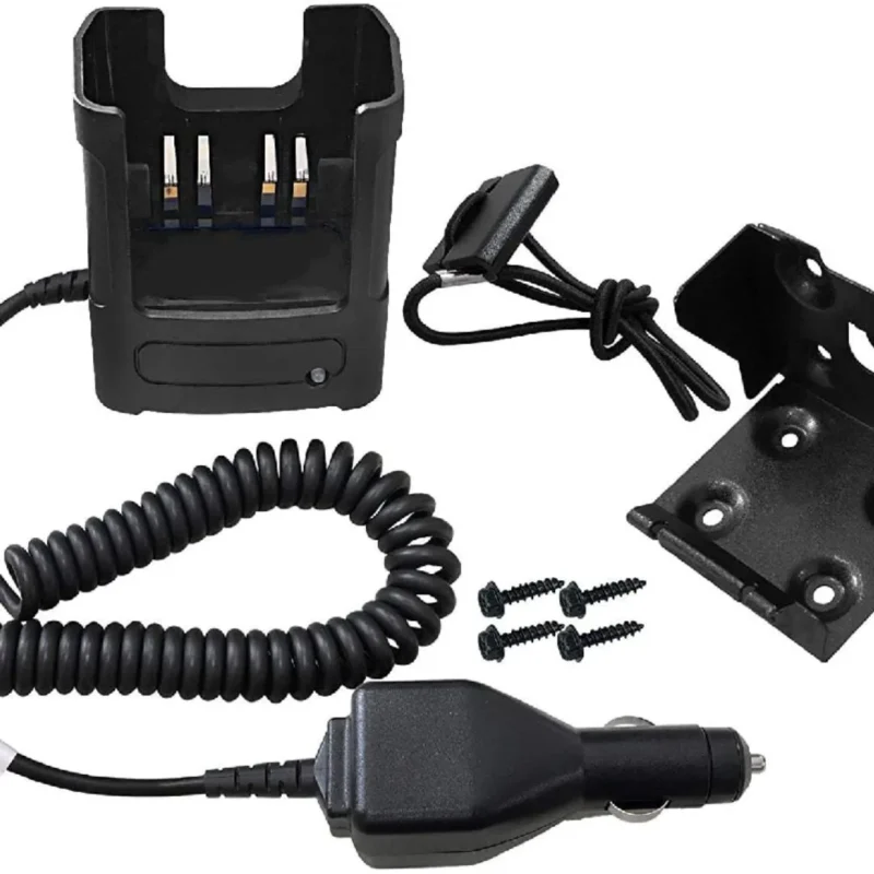 Front view of the Motorola RLN4883 travel car charger for HT and GP radios