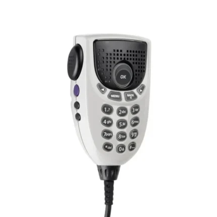 Detail shot of the RMN5065 mobile radio speaker microphone for Motorola DM series