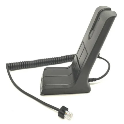 Detail shot of the RMN5068 desktop paddle microphone for Motorola base radios