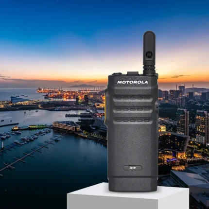 Detail shot of the Motorola SL1600 series DMR digital two way radios