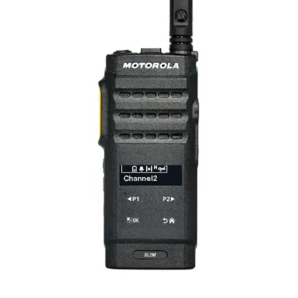 Front view of the Slim Motorola SL2M SL2600 SL500E digital walkie talkie set