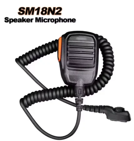 Detail shot of the SM18N2 IP67 speaker microphone for Hytera portable radios