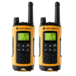 Front view of the Motorola T80EX waterproof handheld walkie talkie