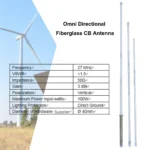 Detail shot of the TX510 dual-band fiberglass base station antenna