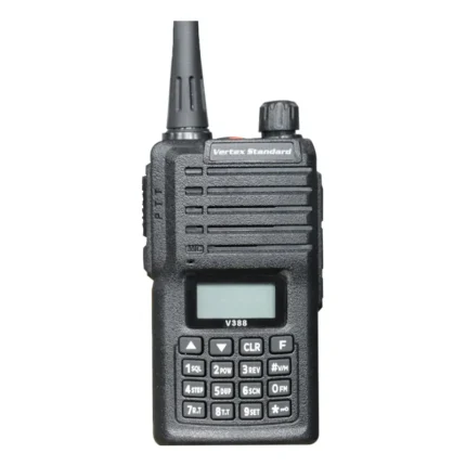 Front view of the Motorola V388 waterproof handheld walkie talkie radio
