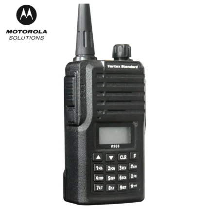 Detail shot of the Motorola V388 waterproof handheld walkie talkie radio